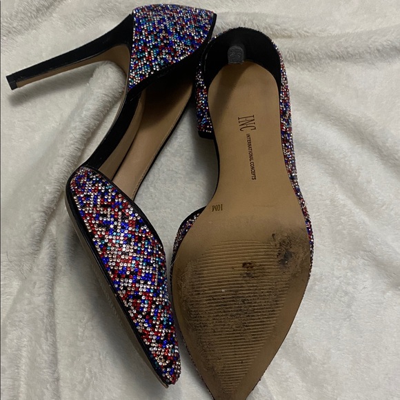 INC International Concepts Multicolor Sequin Heels - Picture 6 of 7